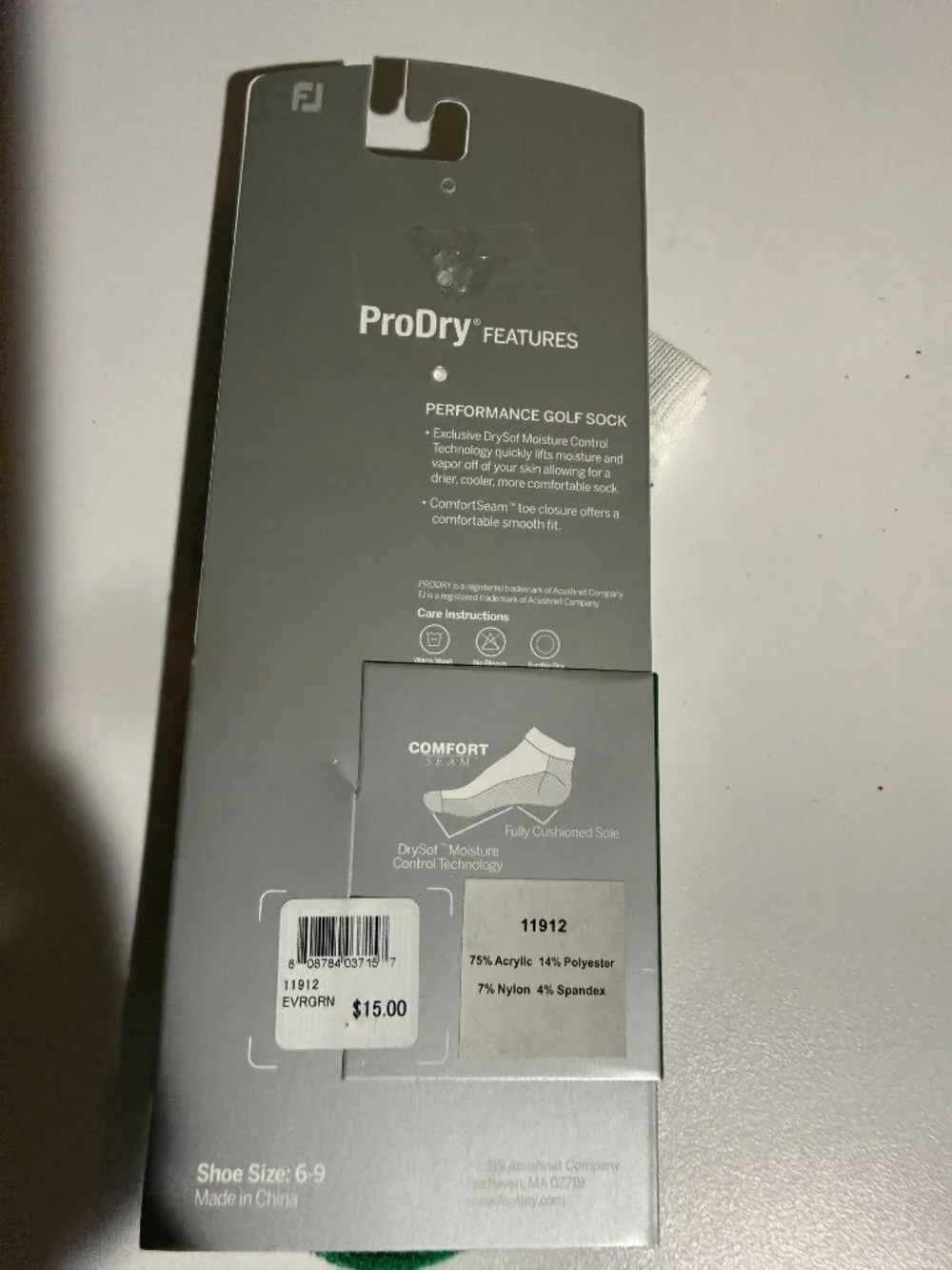 Masters FootJoy Women’s Performance Golf Socks Size 6-9 Green White NWT Athletic